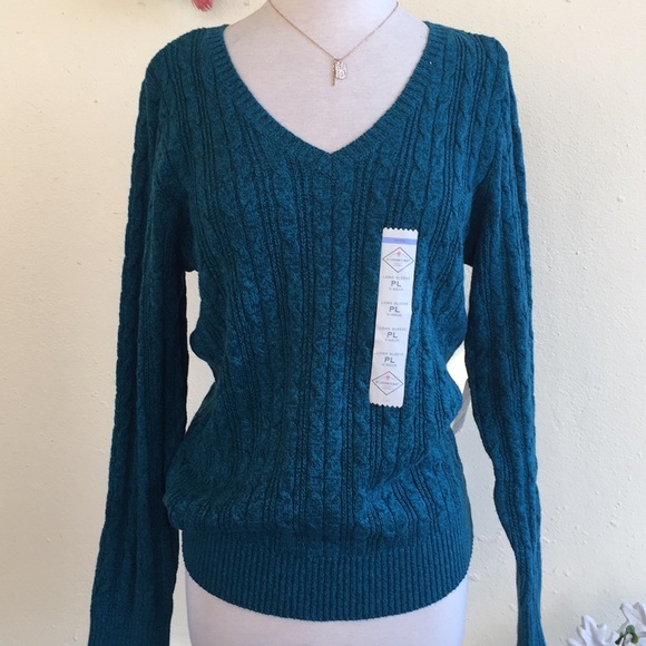 Teal Cable Knit ๐งถ Sweater - Picture 4 of 6